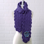 Crochet Flower Scarf